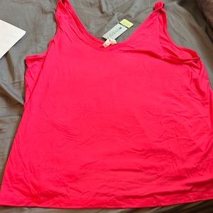 ID Ideology V-Neck Tank Top Flamenco Pink-XL